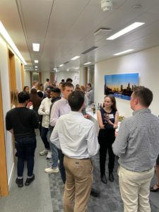 Photo of people networking at the 24 May 2022 event