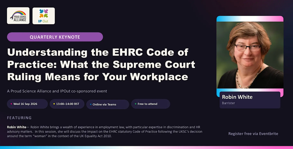 A social media tile for the event, featuring a photo of speaker Robin White and details of event title and timings